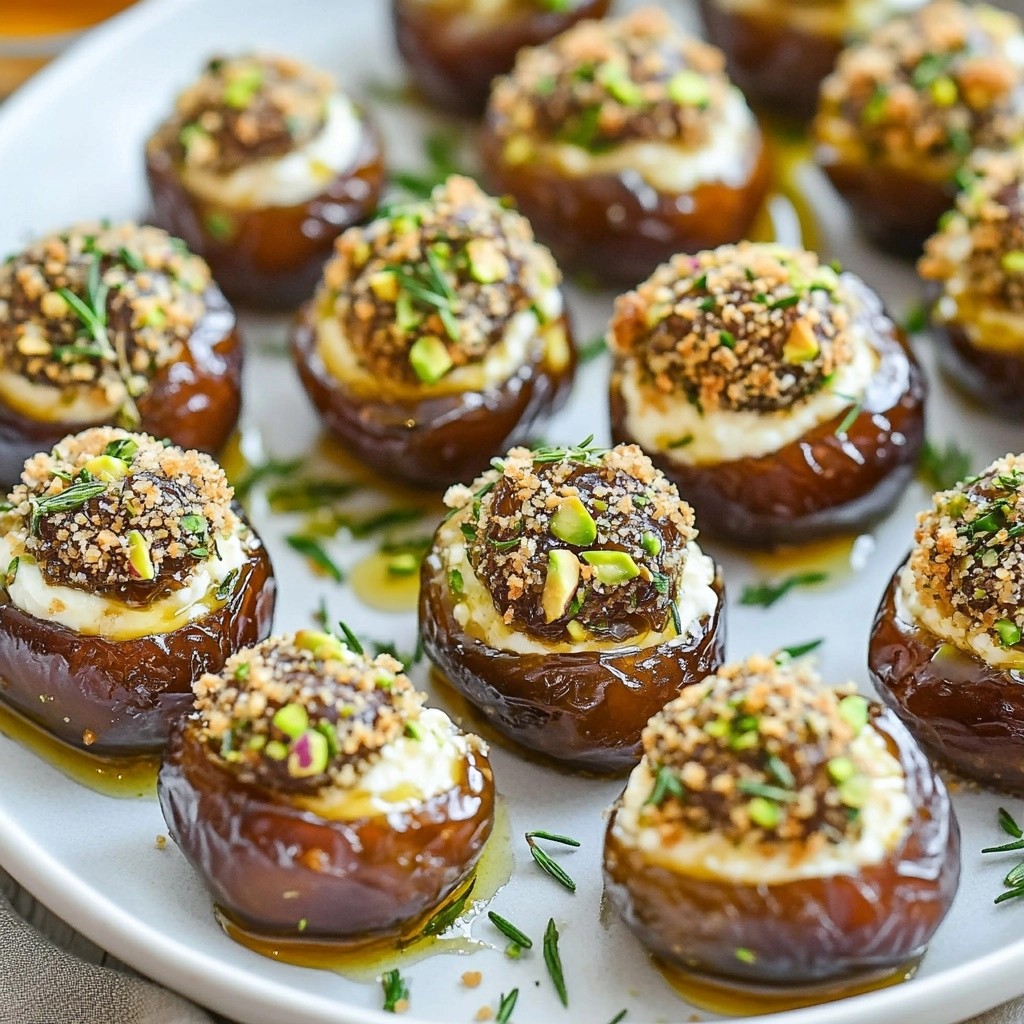 Crispy Holiday Herb Cheese Stuffed Dates Delight