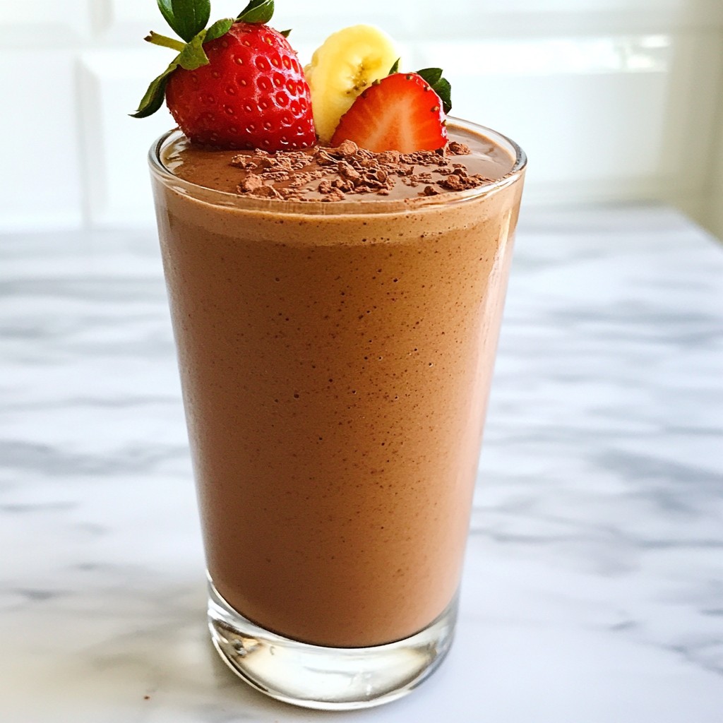 Chocolate Covered Strawberry Smoothie Rich and Creamy