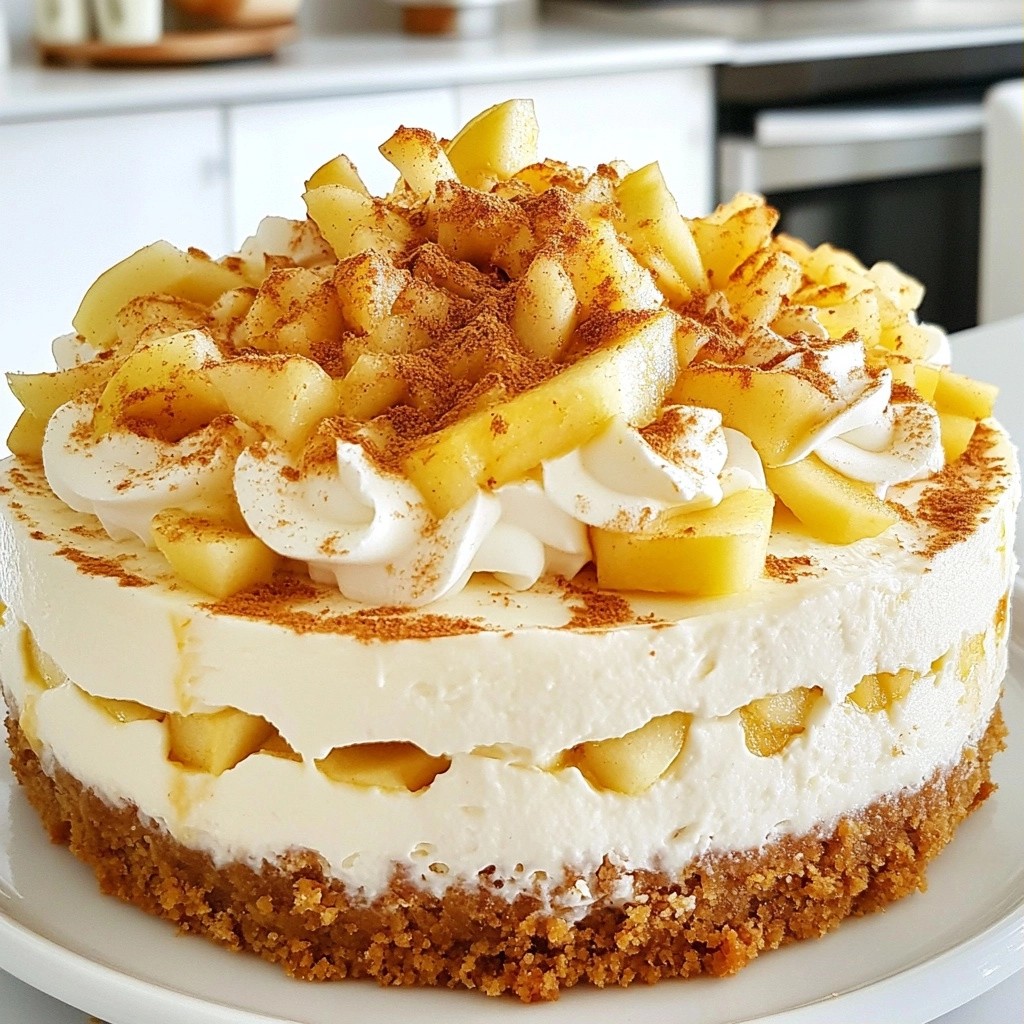 Creamy Holiday Spiced Apple Cheesecake Delight