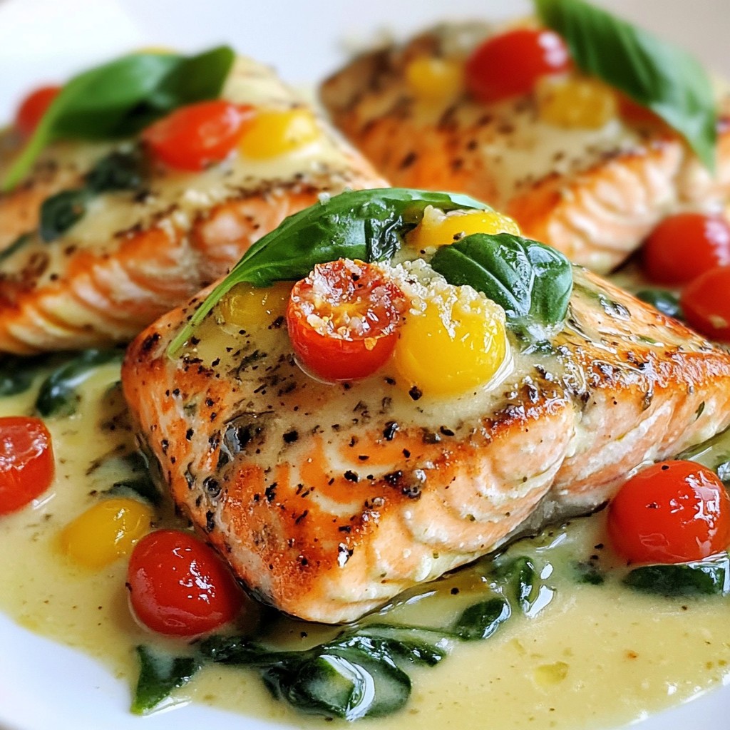 Creamy Garlic Tuscan Salmon Savory and Easy Recipe