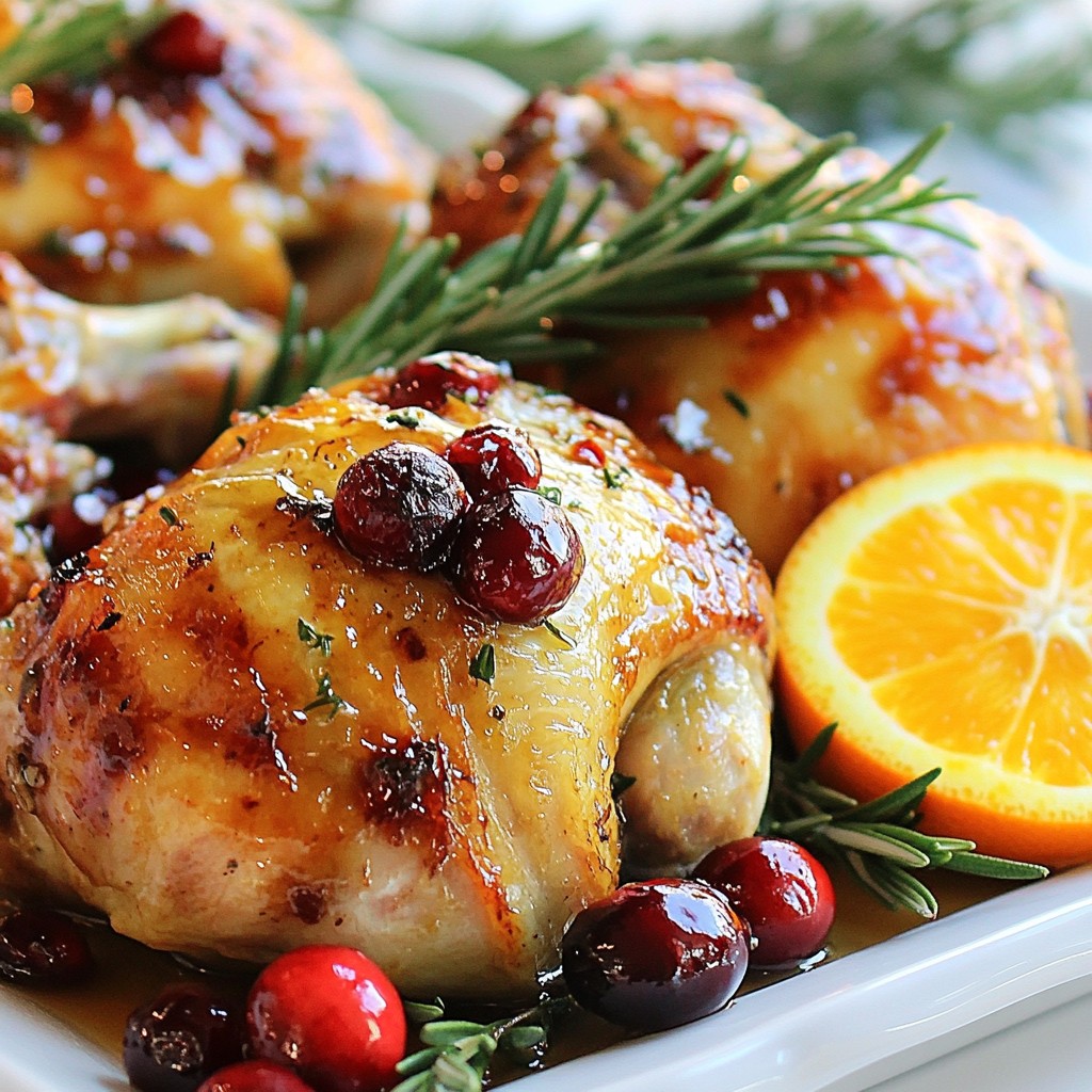 Tender Christmas Cranberry Glazed Cornish Hens Delight