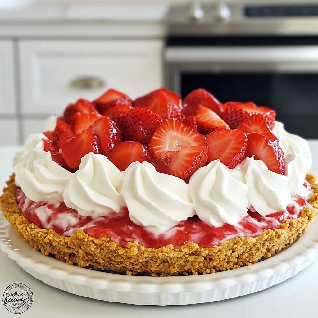 No-Bake Strawberry Milkshake Pie Easy and Delicious Treat