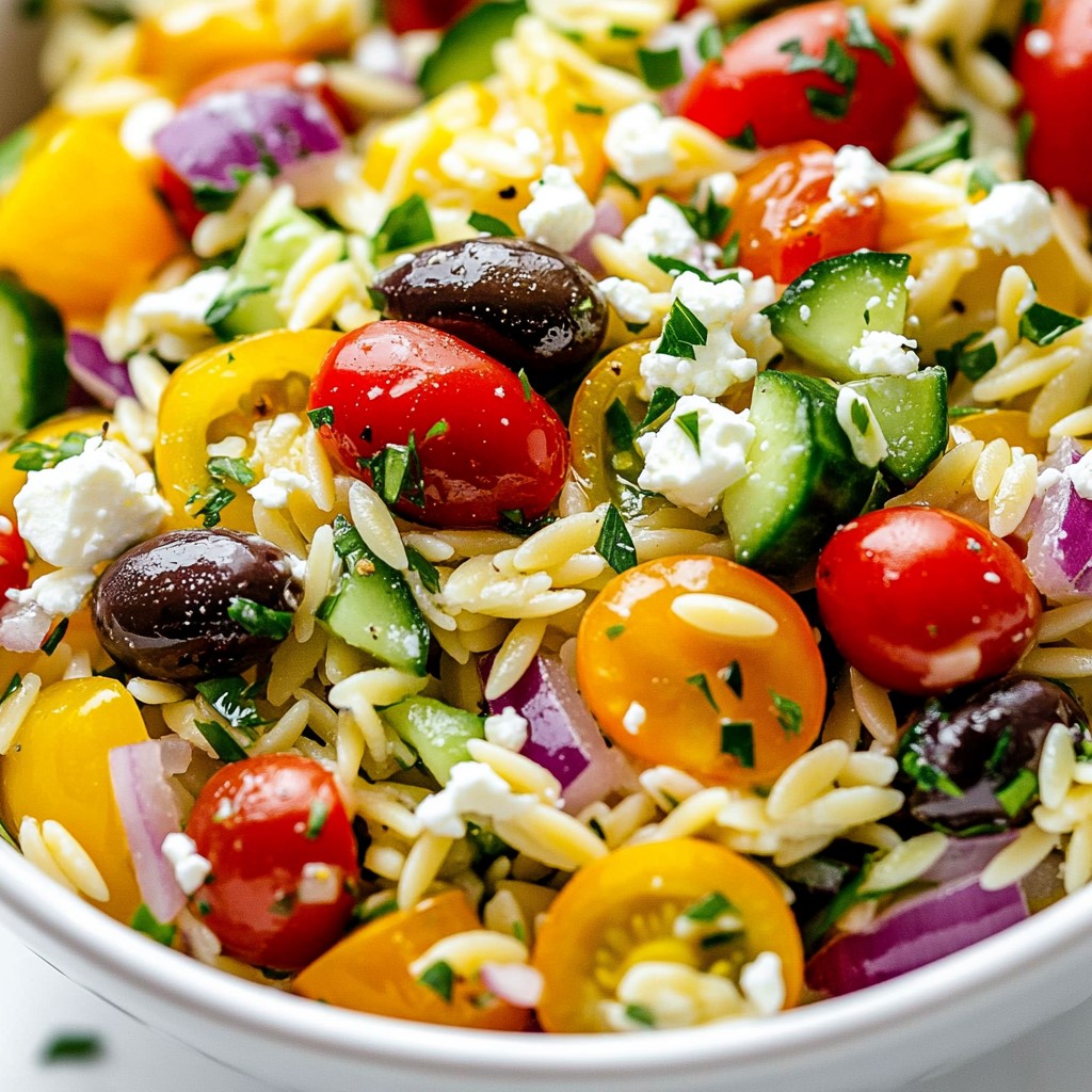 Mediterranean Orzo Salad Fresh and Flavorful Dish