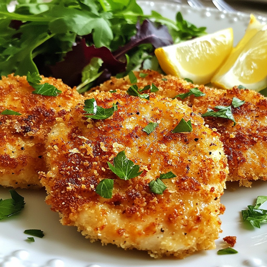 Parmesan Crusted Chicken Cutlets Tasty Dinner Recipe