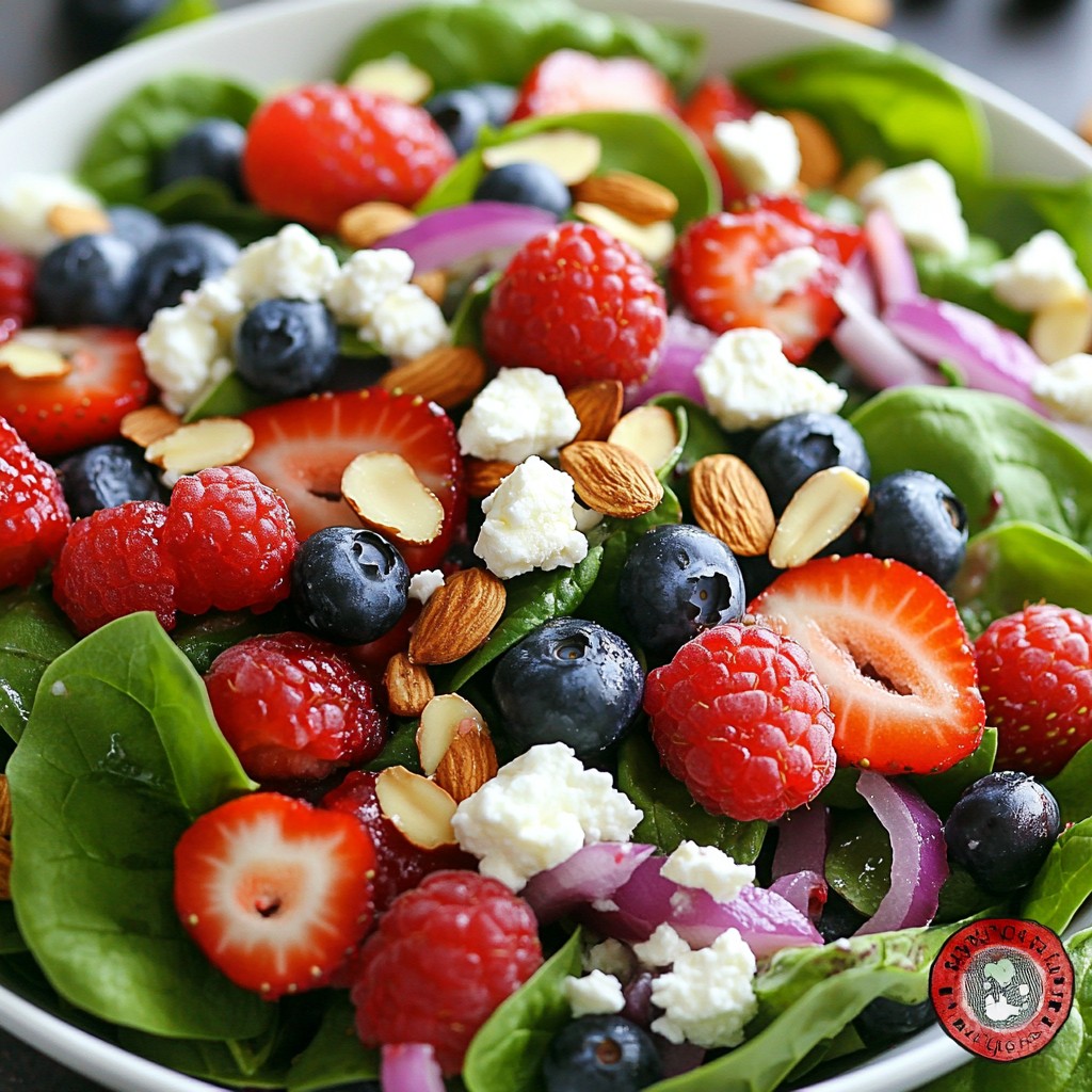 Summer Berry Spinach Salad Fresh and Nutritious Option