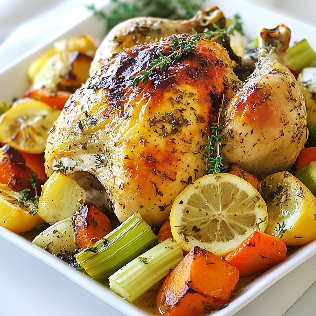 Classic Christmas Garlic and Herb Roast Chicken Delight