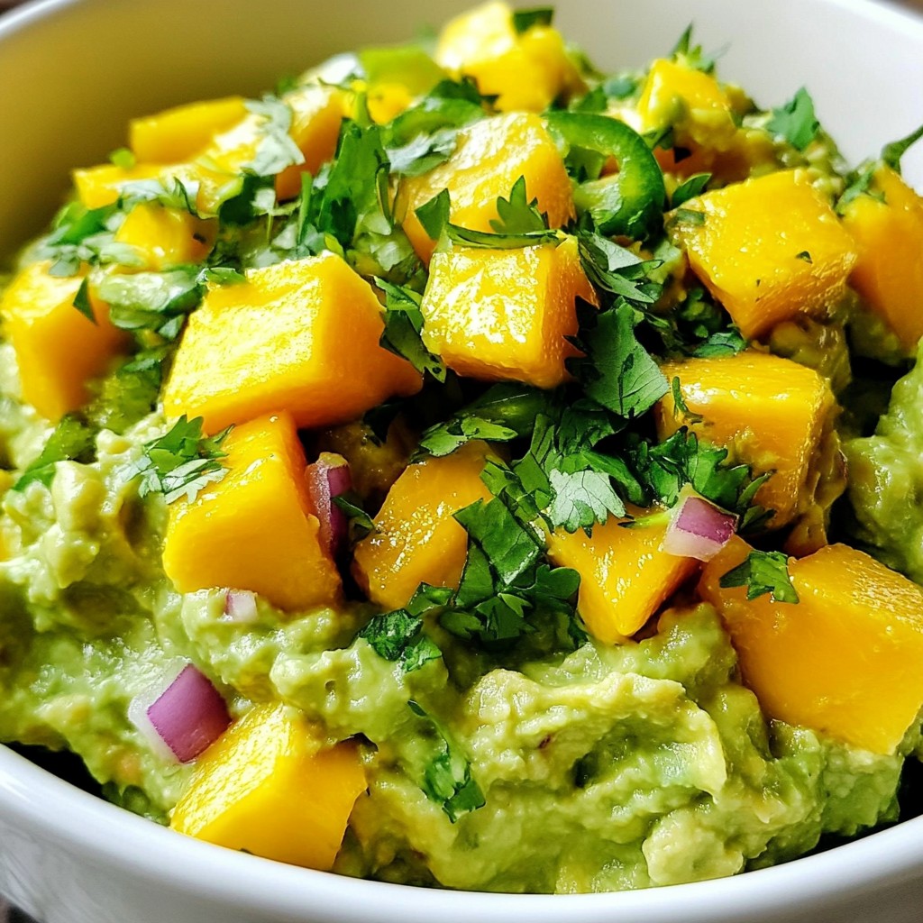 Jalapeño Mango Guacamole Flavorful and Fresh Dip