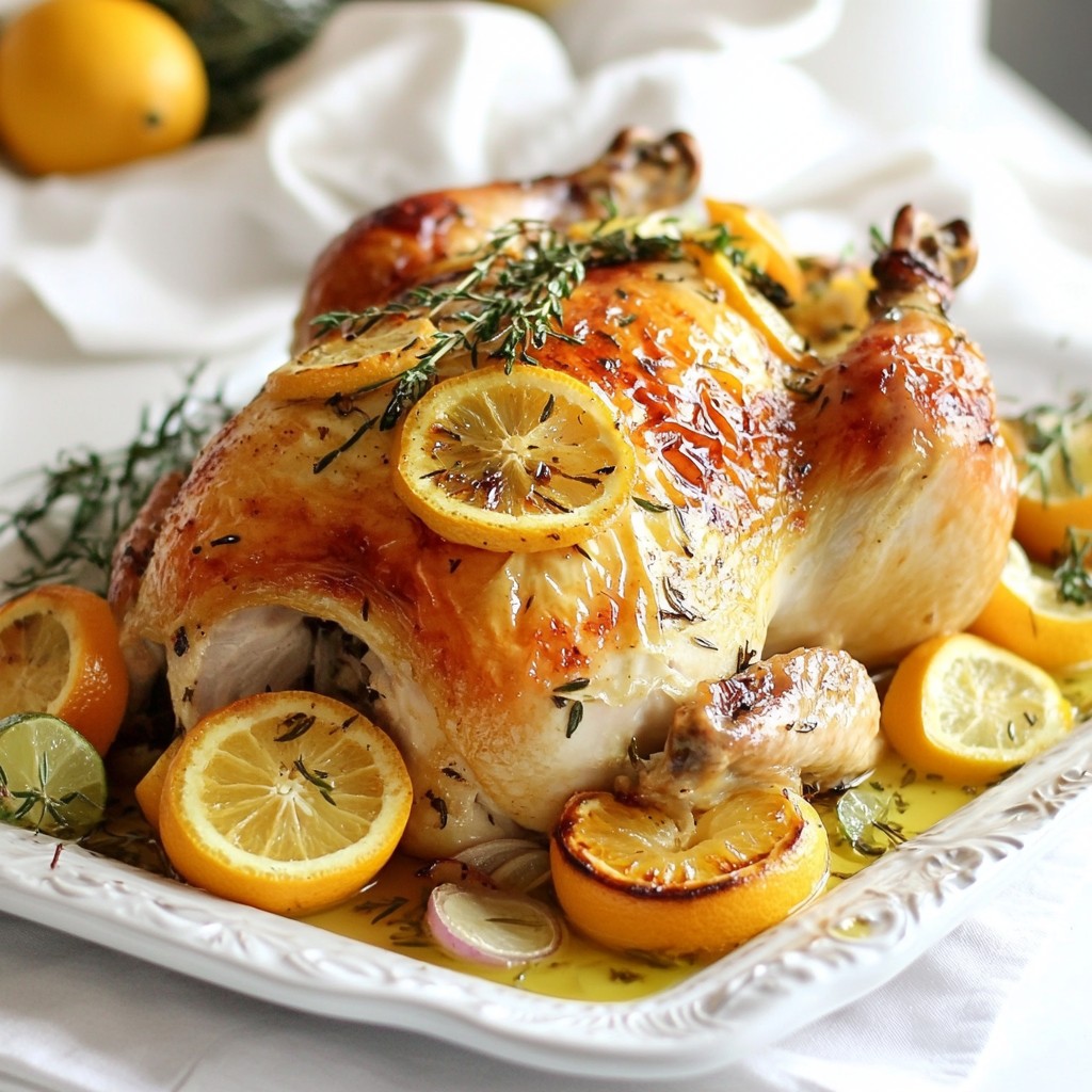 Juicy Christmas Citrus Roasted Chicken Delight