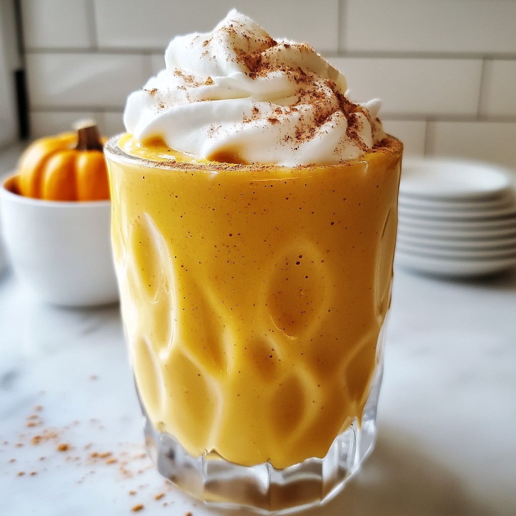 Pumpkin Spice Latte Smoothie Creamy Autumn Treat