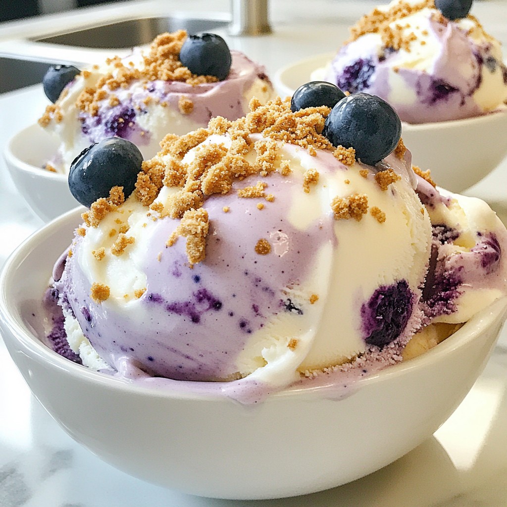 Blueberry Cheesecake Ice Cream Creamy and Delightful