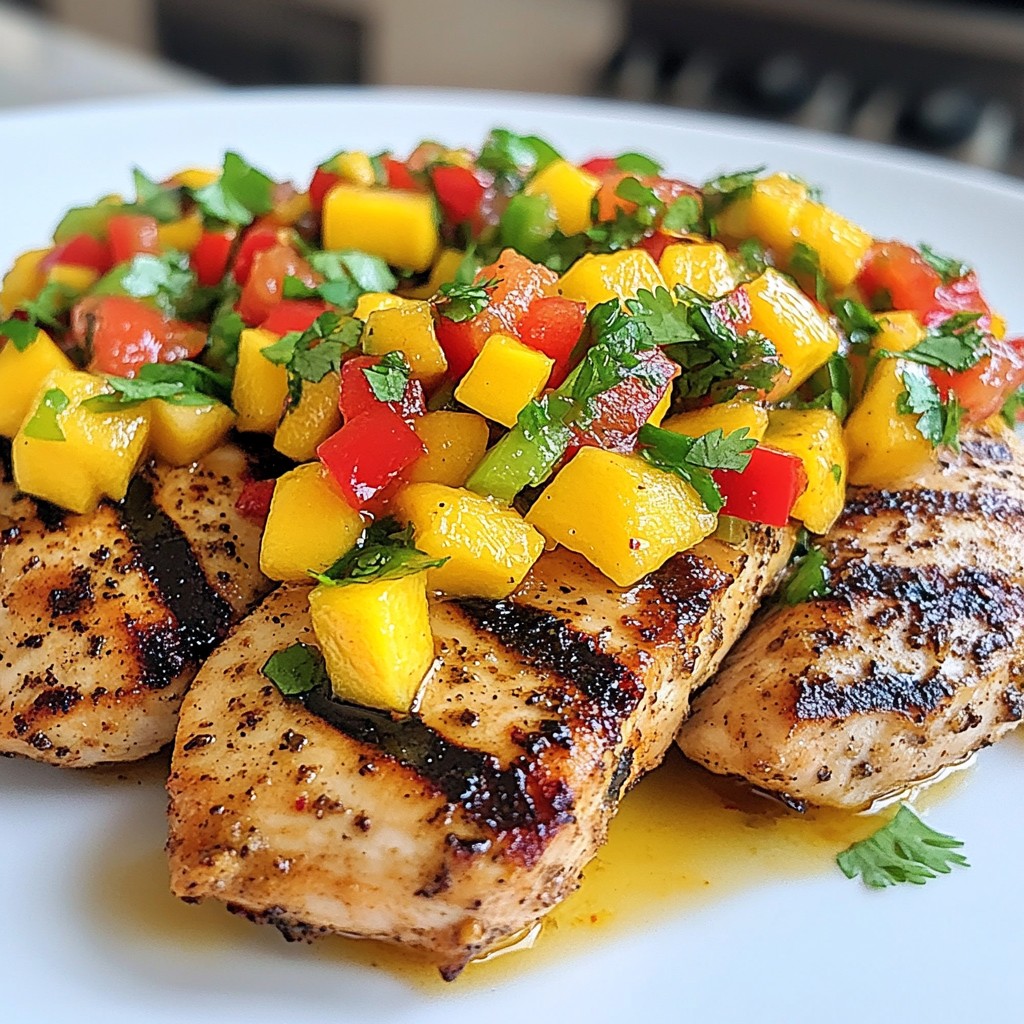 Mango Salsa Grilled Chicken Flavorful Summer Dish