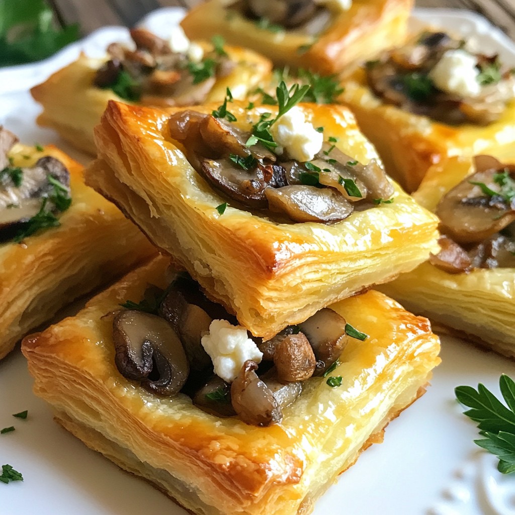 Savory Holiday Mushroom and Goat Cheese Tartlets Recipe
