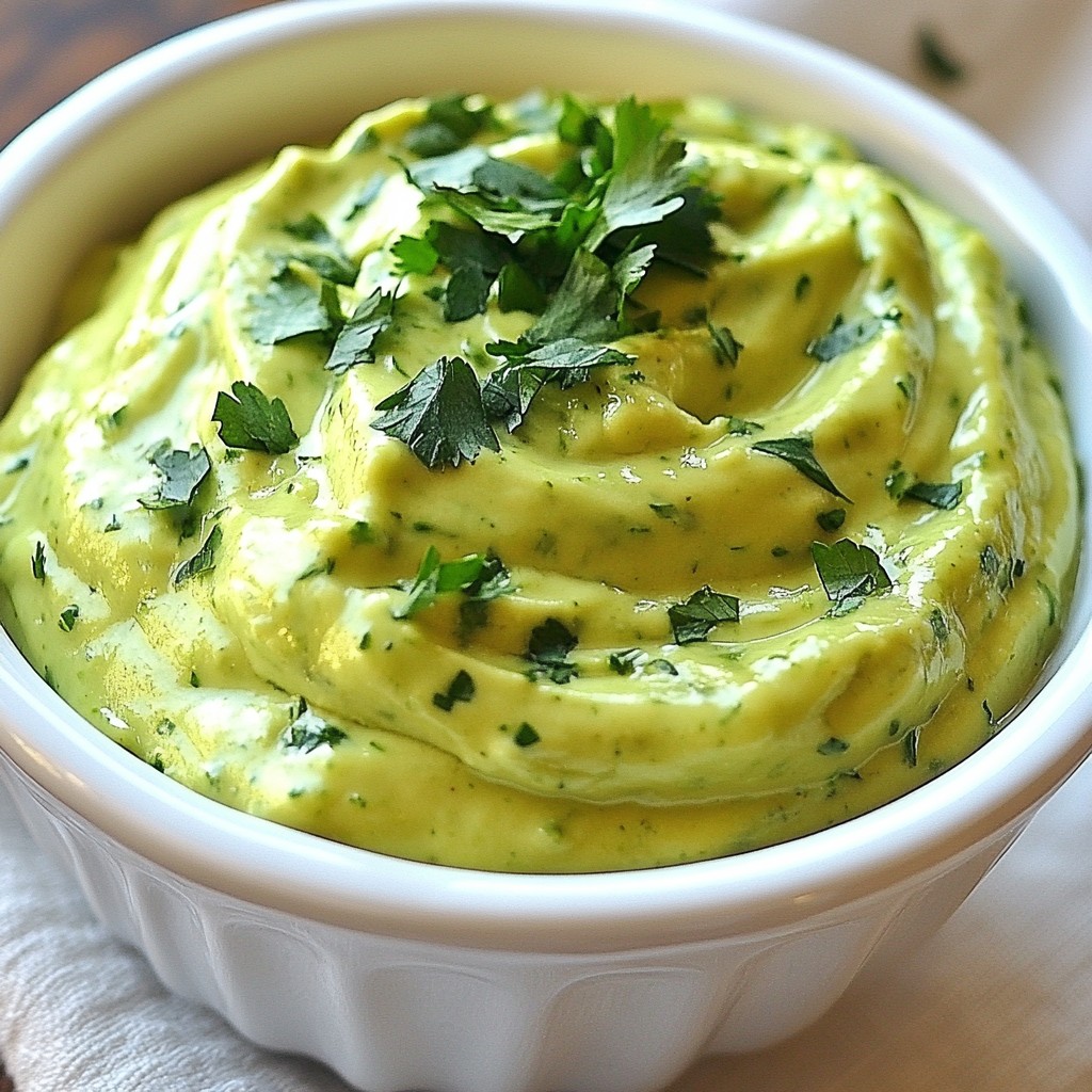 Avocado Lime Cilantro Crema Dip Flavorful Delight
