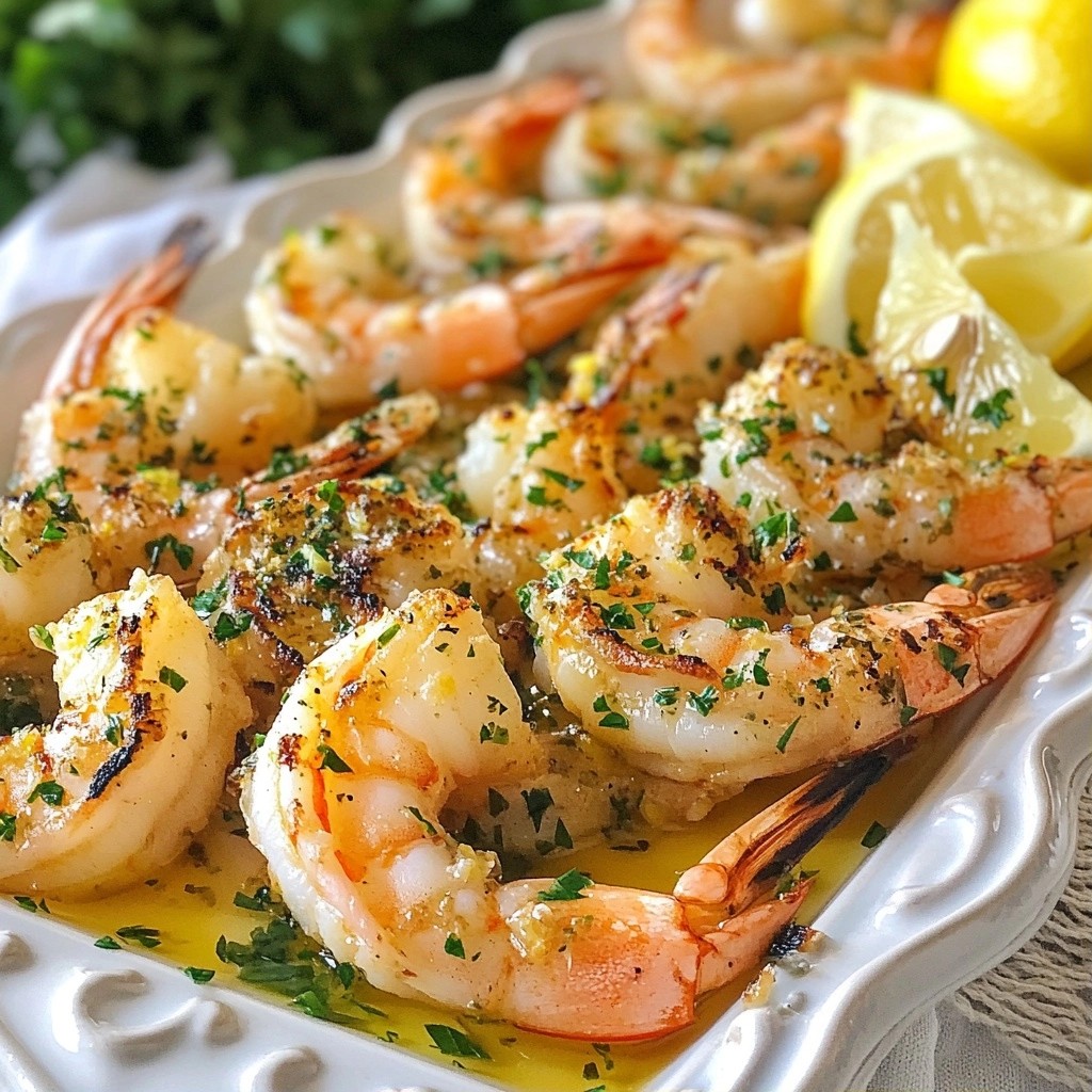 Festive Christmas Lemon Herb Grilled Shrimp Delight