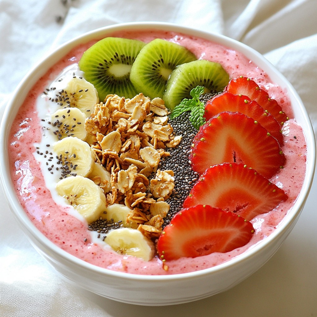 Strawberry Kiwi Smoothie Bowl Delightful and Nutritious