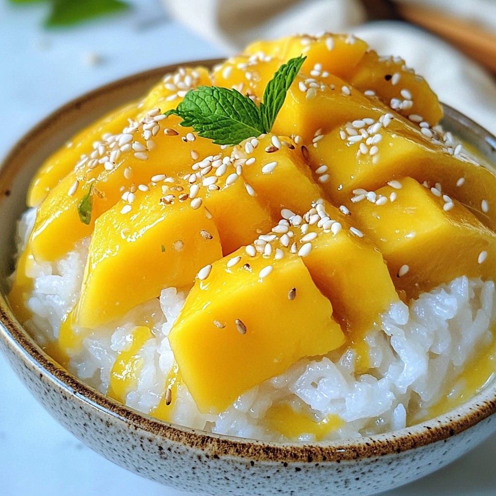 Thai Mango Sticky Rice Delightful Flavor Experience
