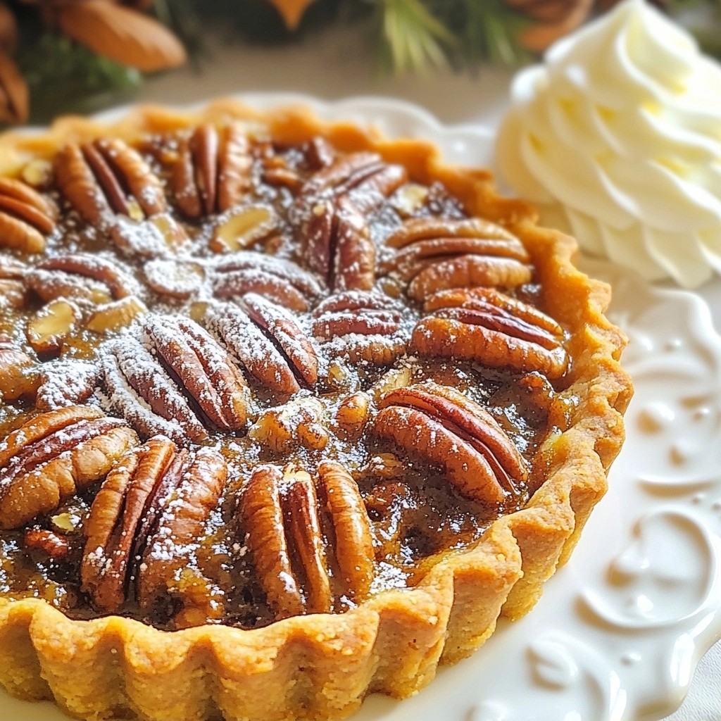 Velvety Holiday Spiced Maple Pecan Tart Delight