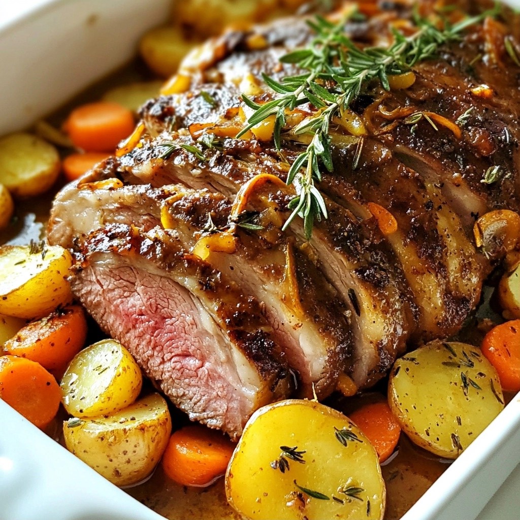 Juicy Christmas Rosemary Garlic Roasted Lamb Delight