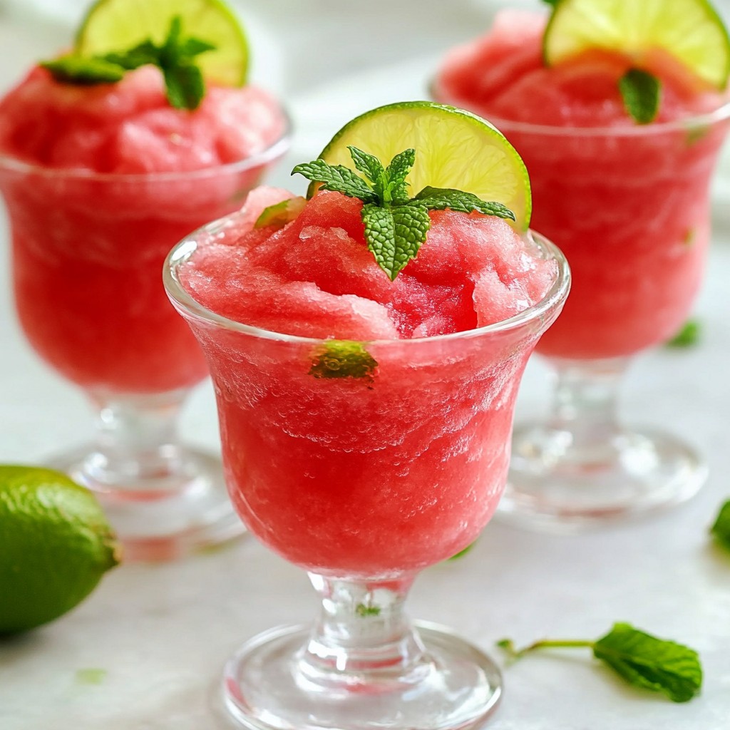 Refreshing Watermelon Lime Slush Easy Summer Drink