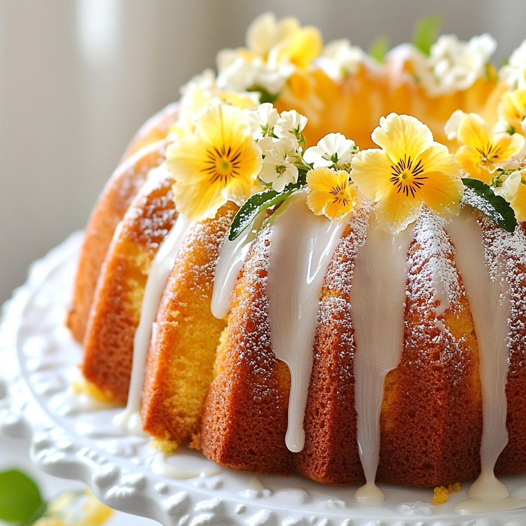 Sweet and Tangy Easter Lemon Bundt Cake Delight