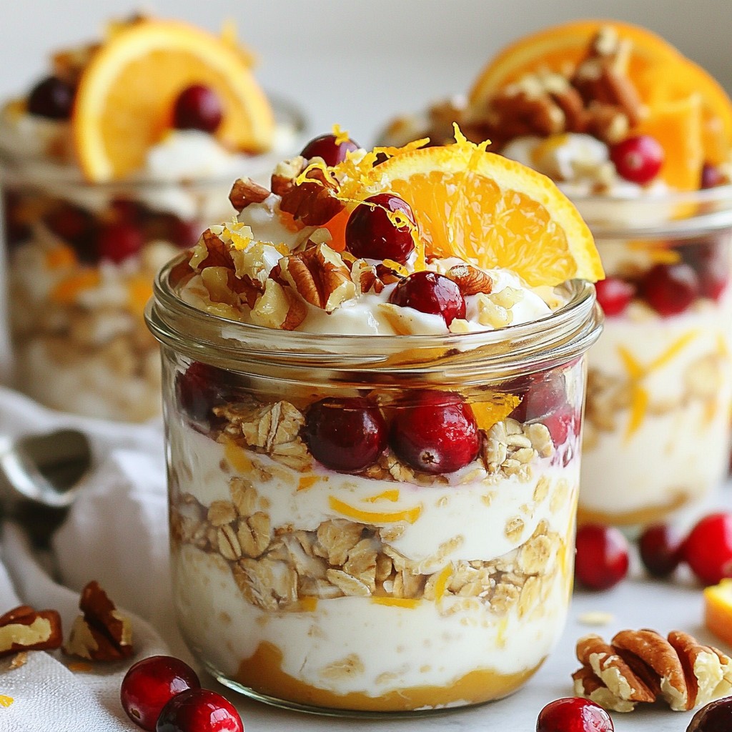 Orange Cranberry Overnight Oats Easy Breakfast Delight
