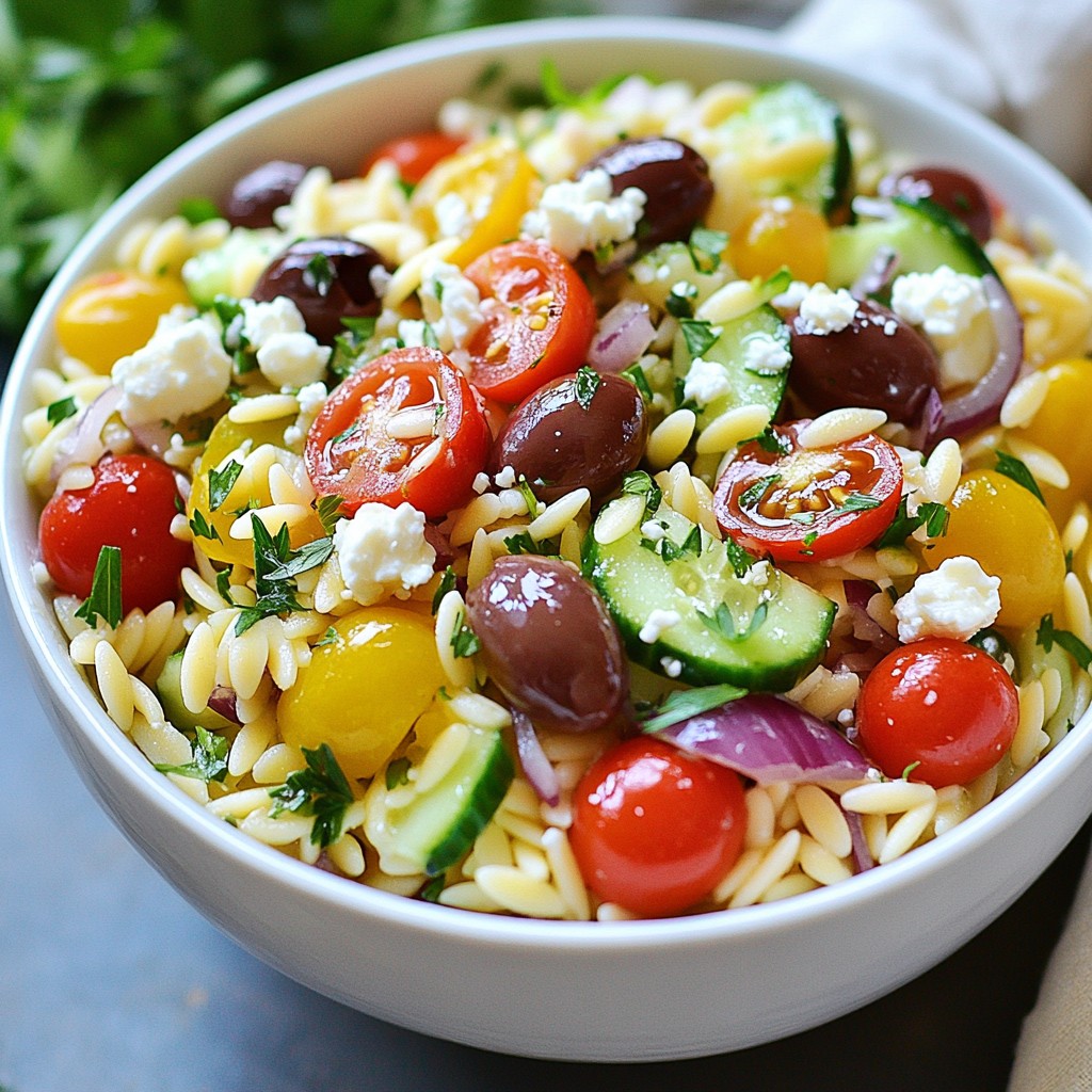 Mediterranean Orzo Salad Fresh and Flavorful Recipe
