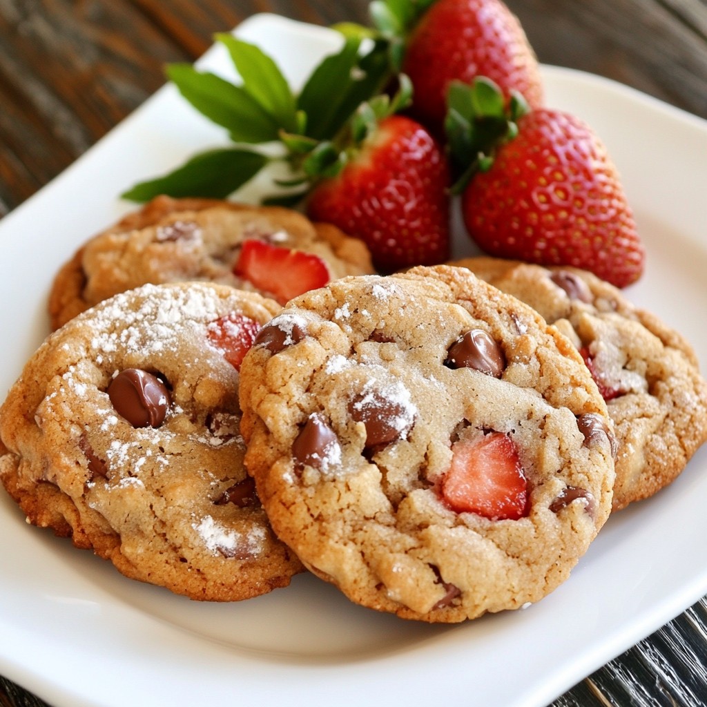 Strawberry Chocolate Chip Cookies Delightful Treat