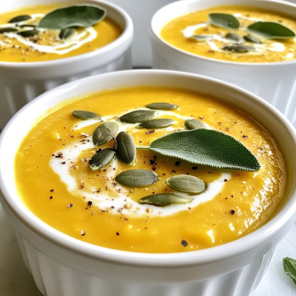 Seasonal Thanksgiving Butternut Squash and Sage Soup