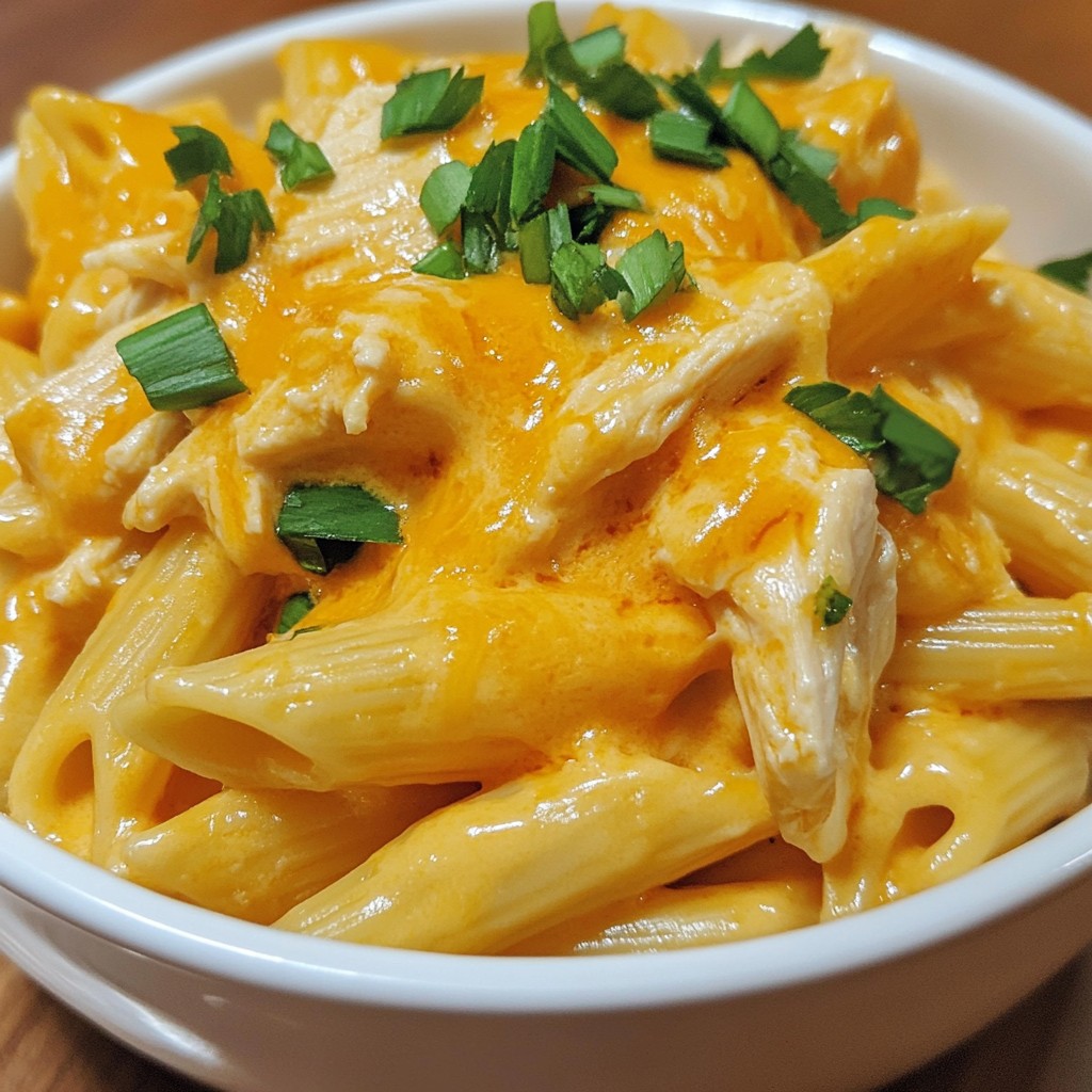 Creamy Buffalo Chicken Pasta Quick and Tasty Recipe