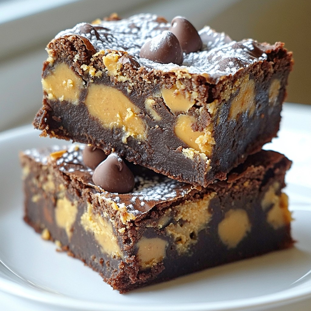 Chocolate Peanut Butter Fudge Brownies Decadent Treat