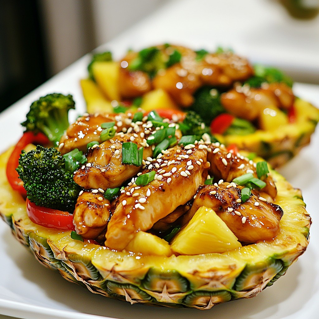 Teriyaki Chicken Pineapple Bowls Flavorful Meal Idea