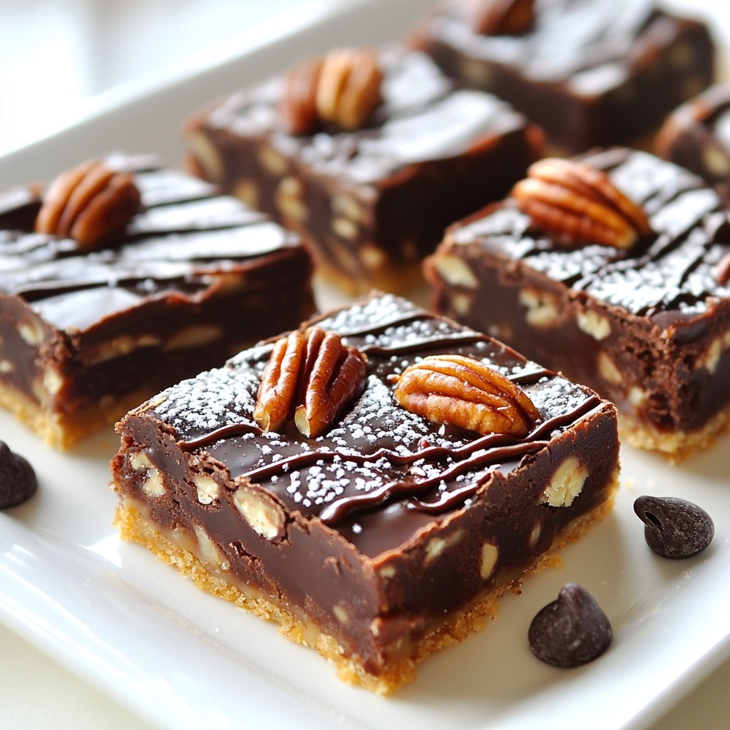 Gooey Holiday Chocolate Pecan Pie Bars Delight
