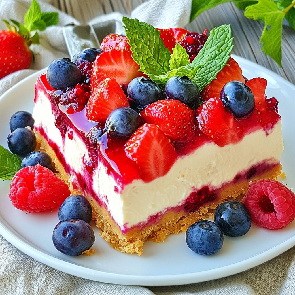 Triple Berry Cheesecake Bars Indulge in Creamy Delight