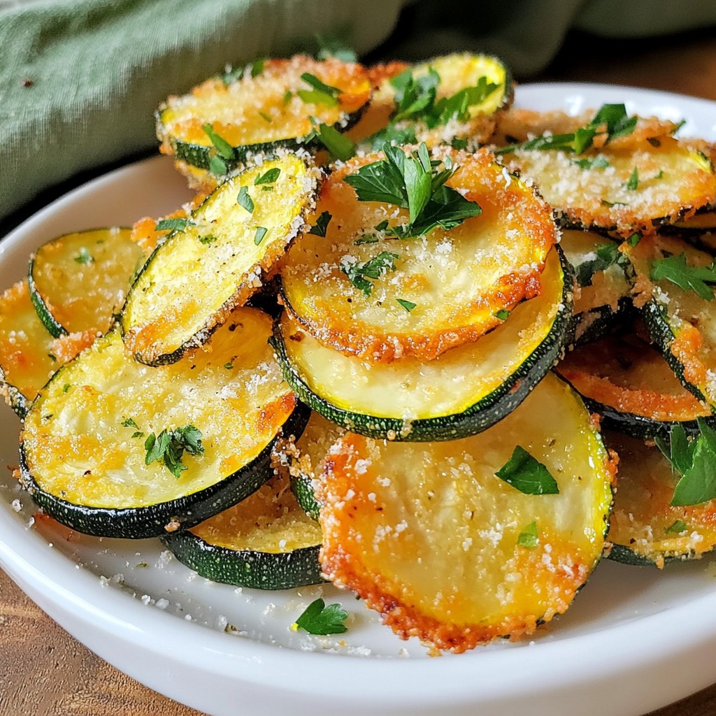 Garlic Parmesan Zucchini Chips Crispy and Flavorful Snack