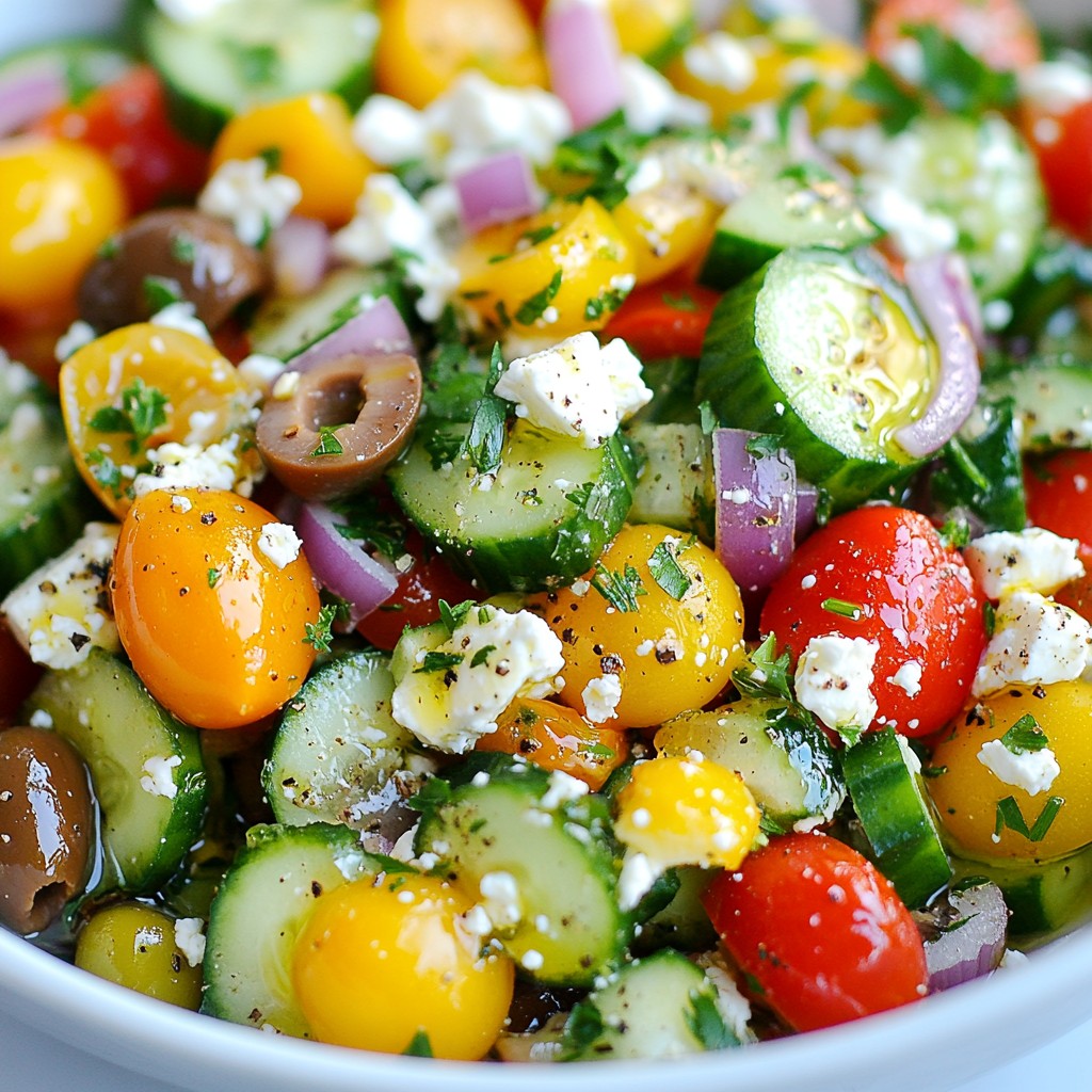 Cucumber Tomato Feta Salad Fresh and Flavorful Treat