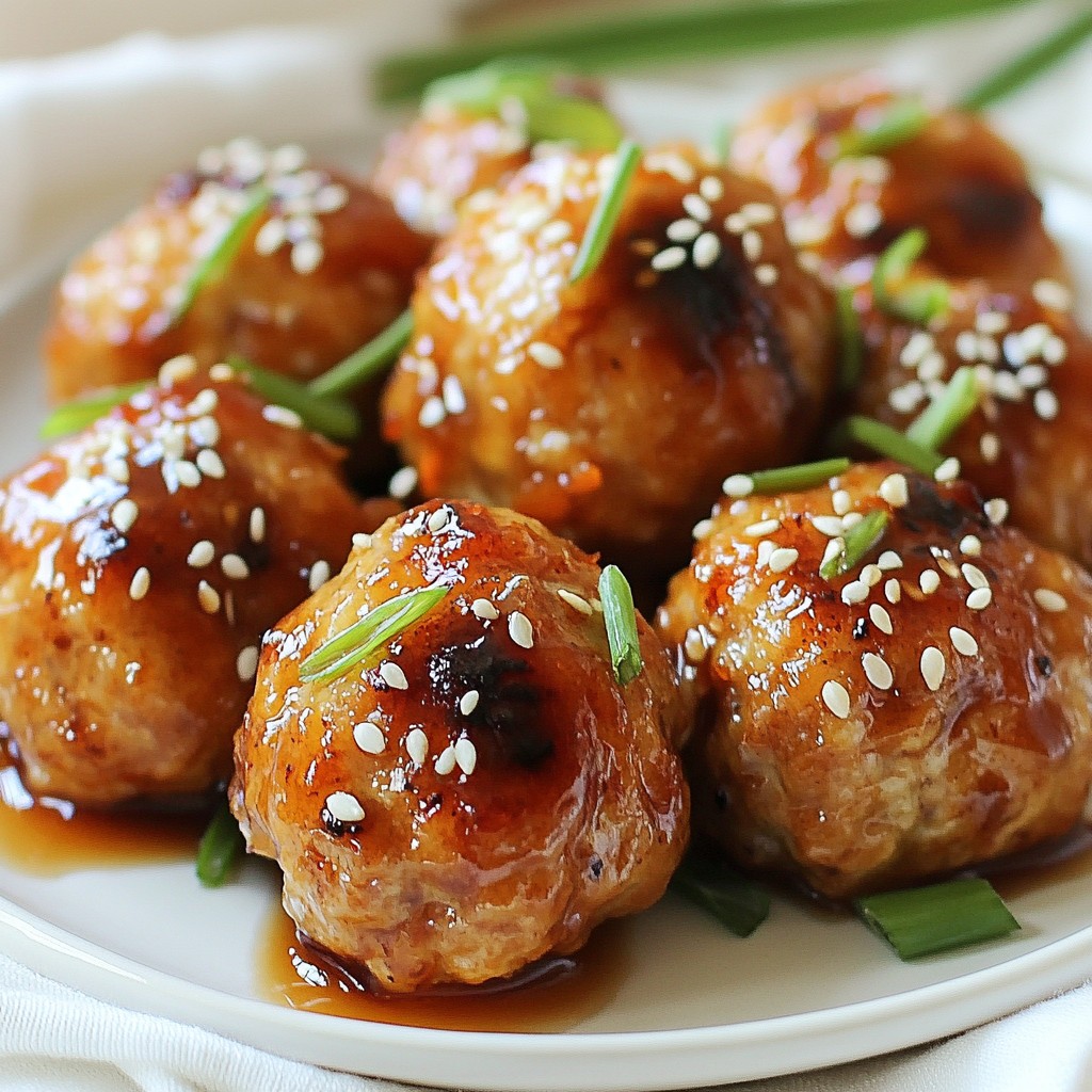 Teriyaki Glazed Turkey Meatballs Tasty Dinner Option
