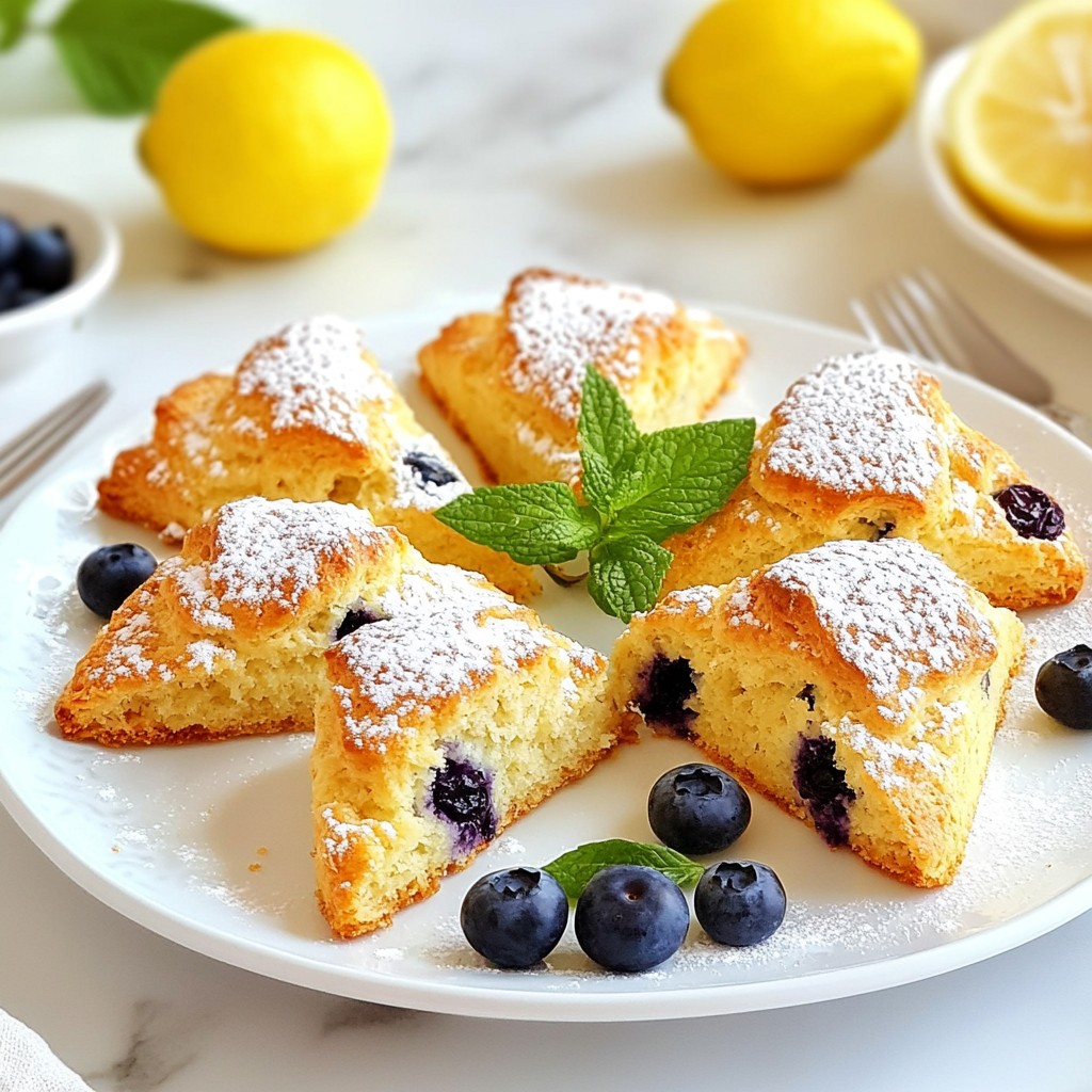 Lemon Blueberry Scones Tasty and Easy Recipe