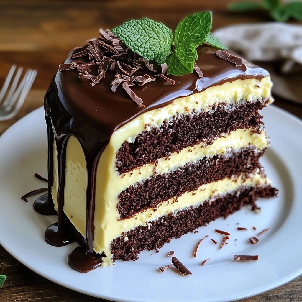 Decadent Holiday Chocolate Mint Layer Cake Delight