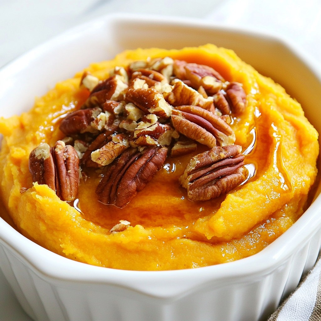 Maple Pecan Sweet Potato Mash Savory and Simple Dish