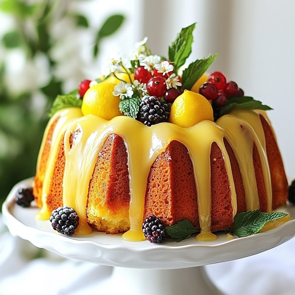 Sweet and Tangy Easter Lemon Bundt Cake Delight