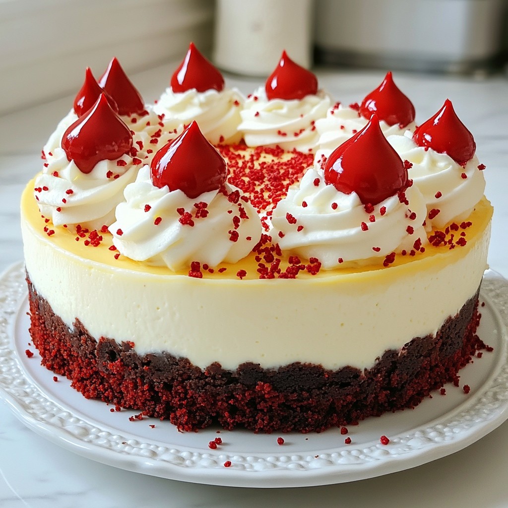 Velvety Holiday Red Velvet Cheesecake Delight