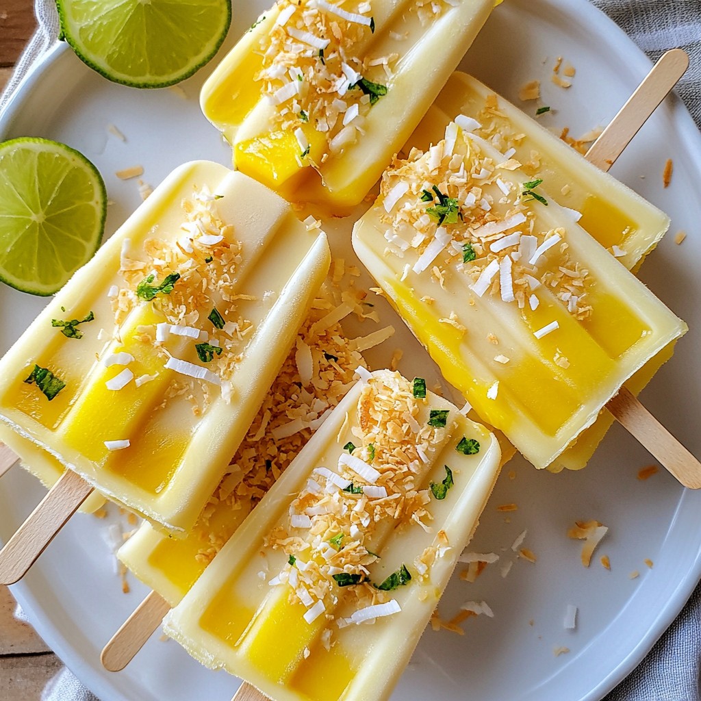 Thai Coconut Mango Popsicles Refreshing Summer Treat