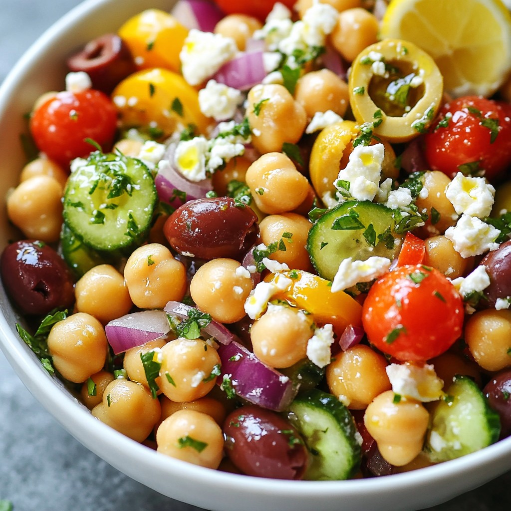 Mediterranean Chickpea Salad Fresh and Flavorful Mix
