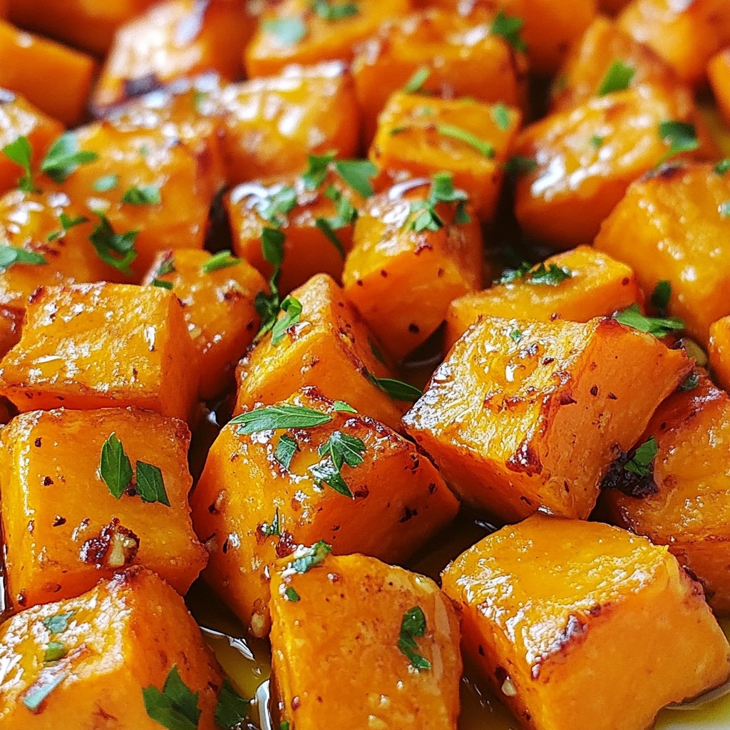 Honey Garlic Roasted Sweet Potatoes Tasty and Simple