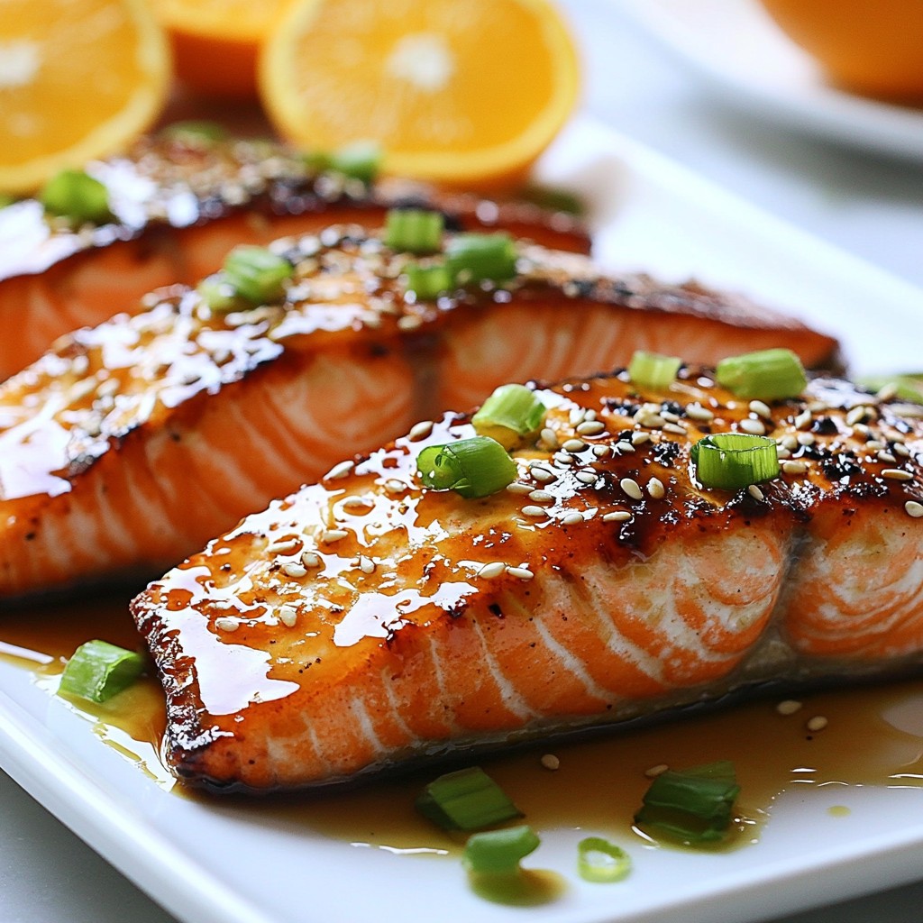 Orange Teriyaki Glazed Salmon Simple and Flavorful Dish