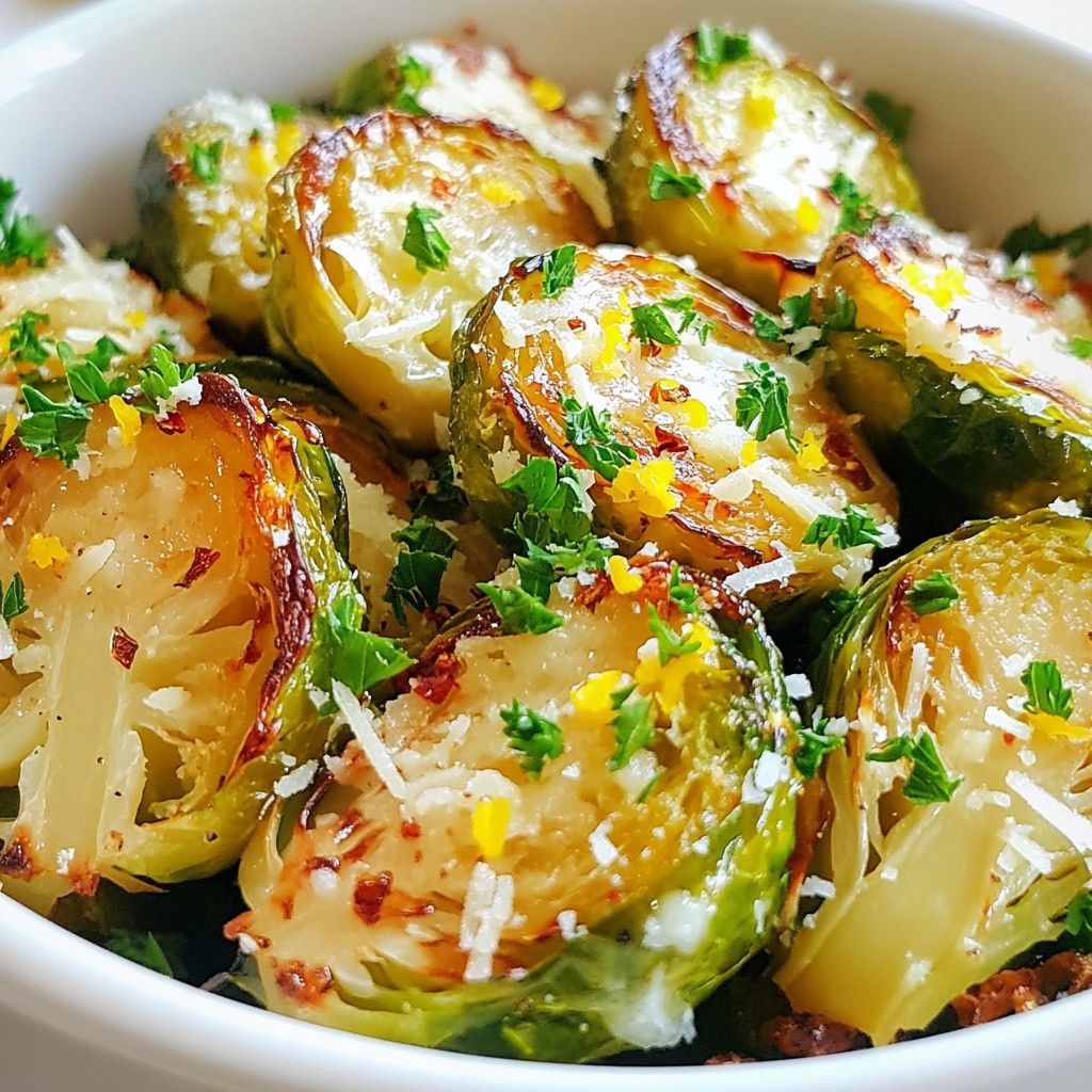 Lemon Parmesan Roasted Brussels Sprouts Delight