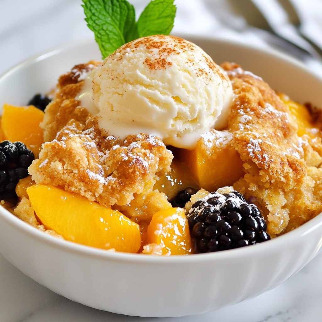 Blackberry Peach Cobbler Irresistible Dessert Delight