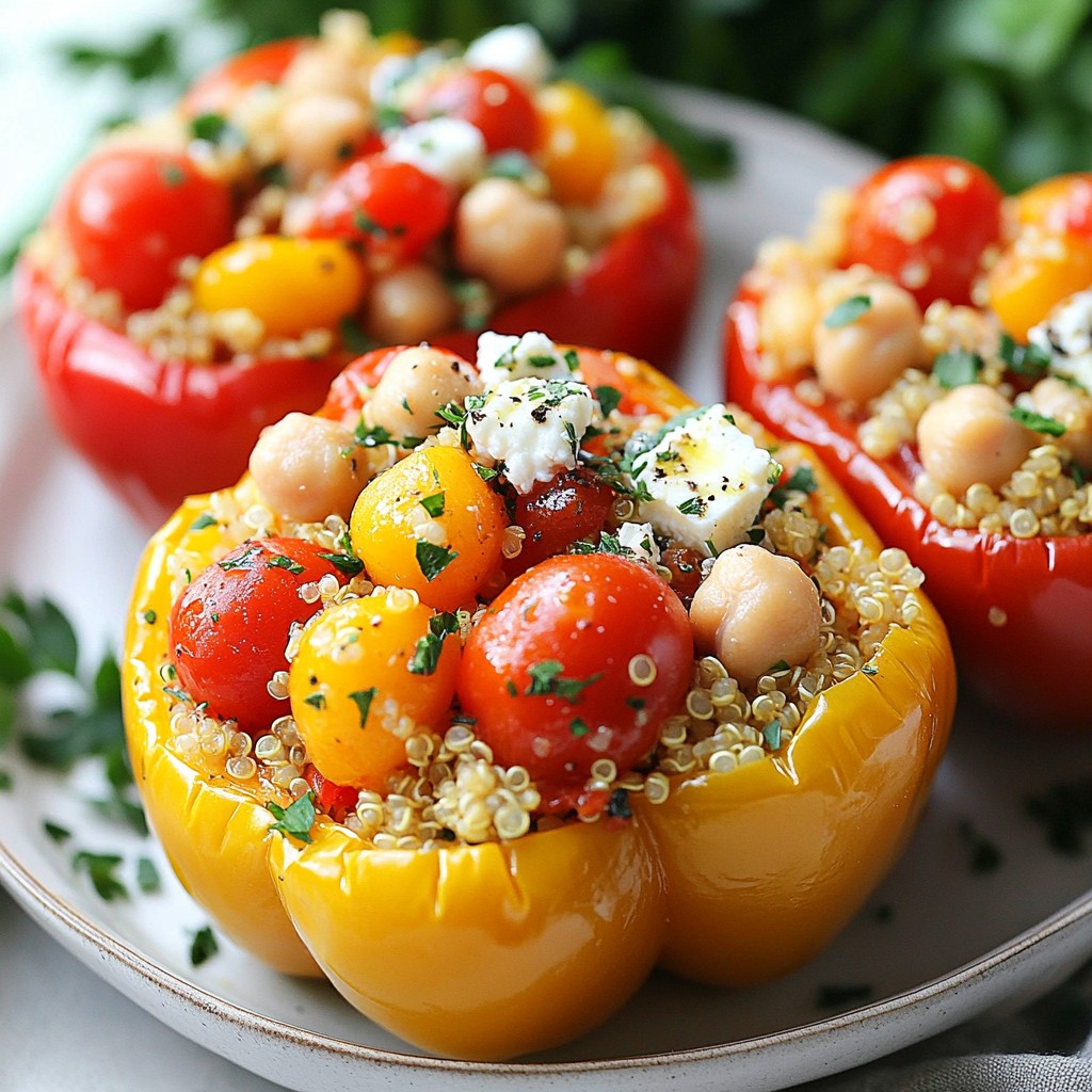Mediterranean Quinoa Stuffed Peppers Flavorful Delight