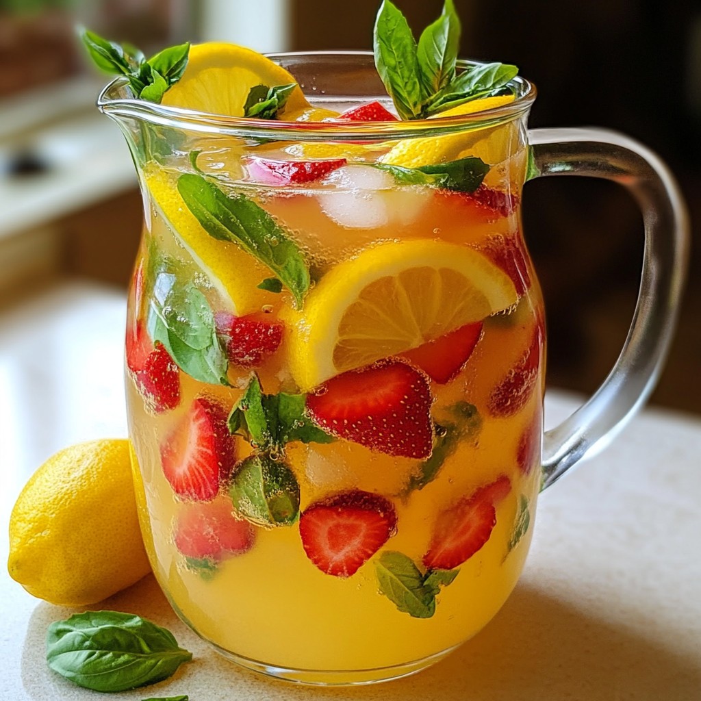 Refreshing Strawberry Basil Lemonade Summer Delight