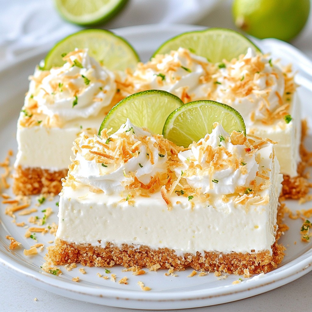 Coconut Lime Cheesecake Bars Delightful Dessert Recipe